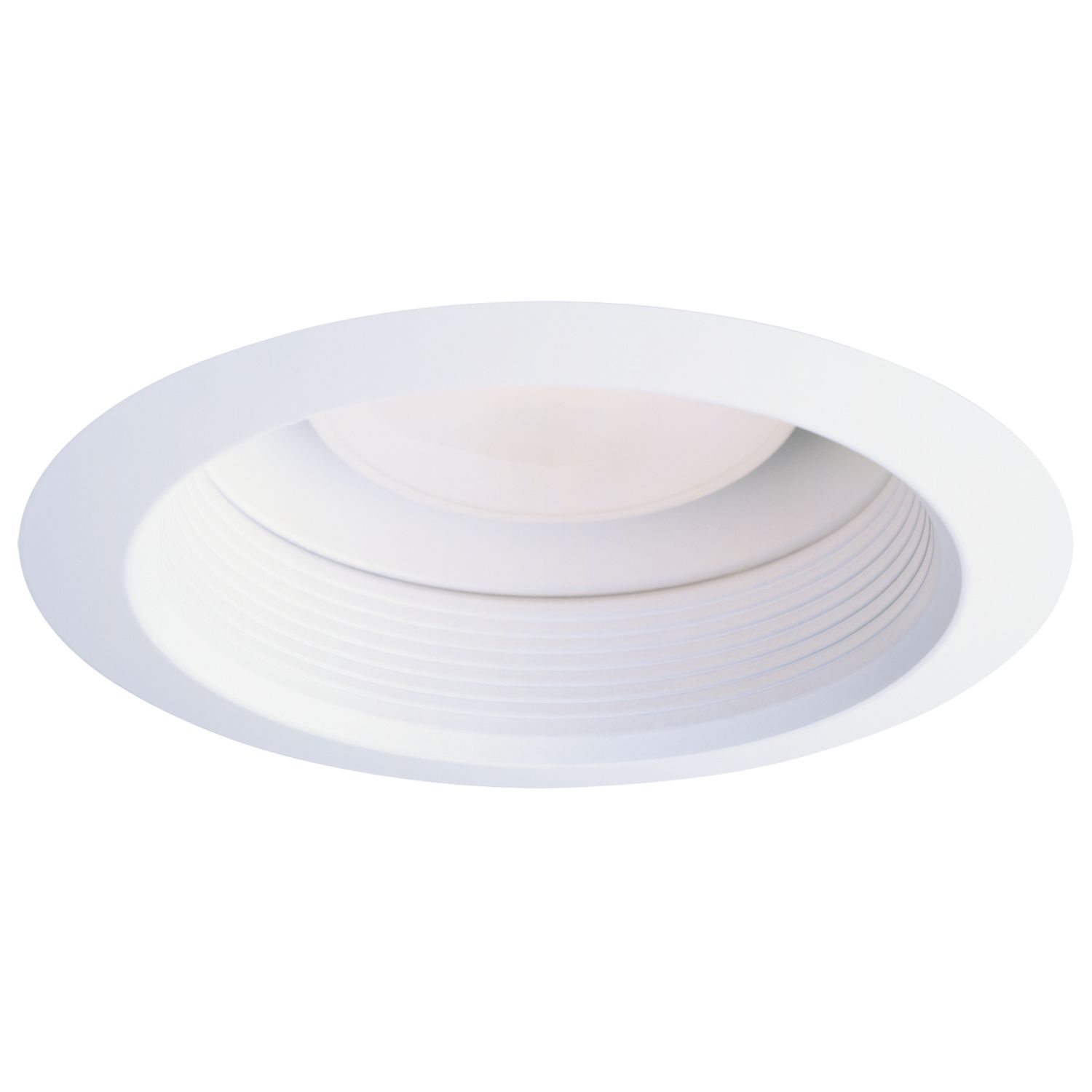 HAL 30WAT 6" AIR-TITE SUPER TRIM BAFFLE WHITE TRIM WITH WHITE REFLECTOR