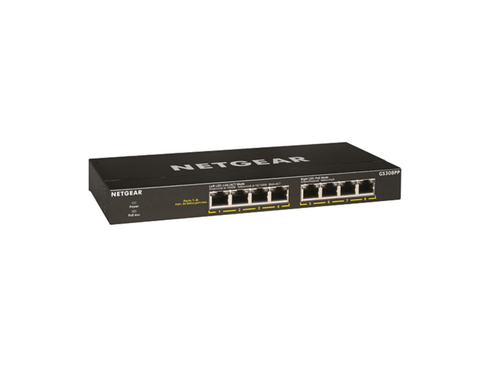 WaveLinx Unmanaged Network Switch with 8 PoE+ ports (GS308PP