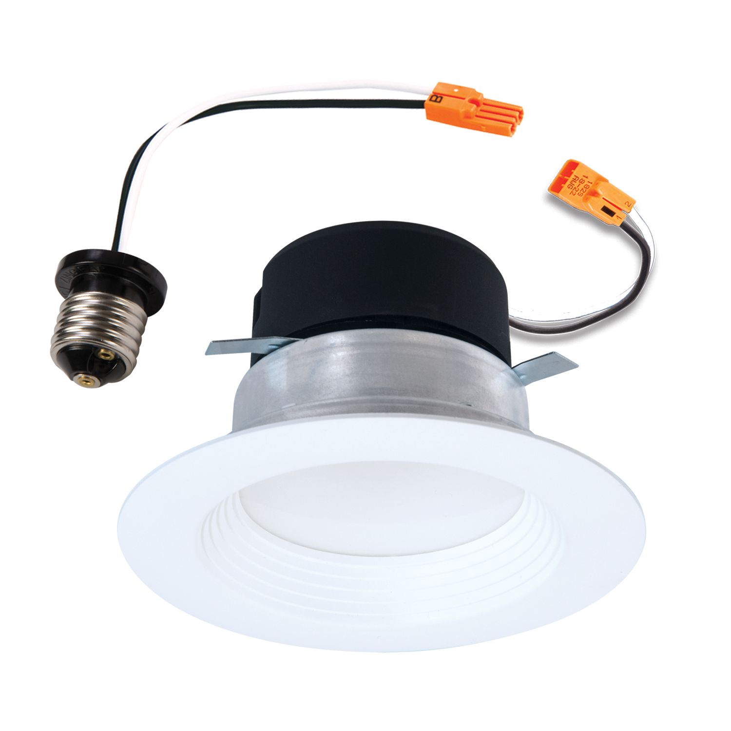 HAL LT4069FS1EWH 4" LED RETROFIT BAFFLE TRIM 600LM 5CCT 27/30/35/40/50K 90CRI PHASE CUT 10% DIMMING MATTE WHITE