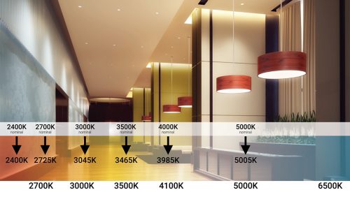 Numerous color temperature choices