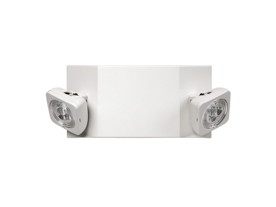 Emergency Lights: White Case/Housing LED Emergency Light Fixture