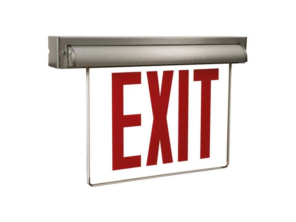 AUX Universal Edge Lit Exit Sign | Cooper Lighting Solutions