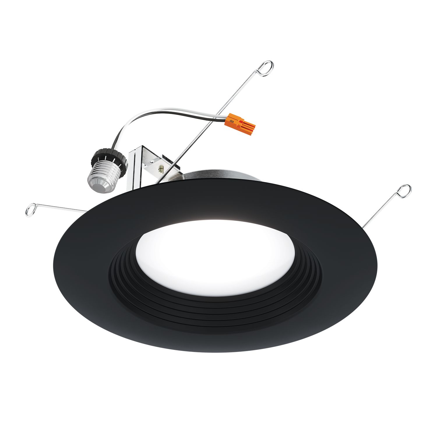 HAL LTT5607FSMB 5/6" LED RETROFIT MODULE WITH BAFFLE 804 LUMEN 90CRI 27/30/35/40/50K 5CCT 120V PHASE CUT 10% DIMMING MATTE BLACK HAL LT56 MARKETPRO