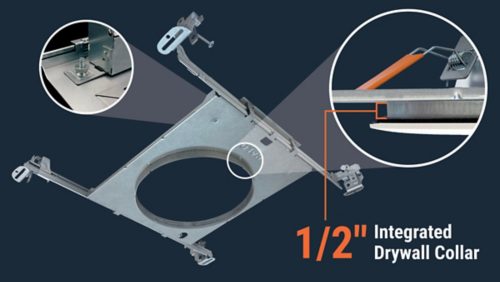 Integrated Drywall Collar Mounting Frame