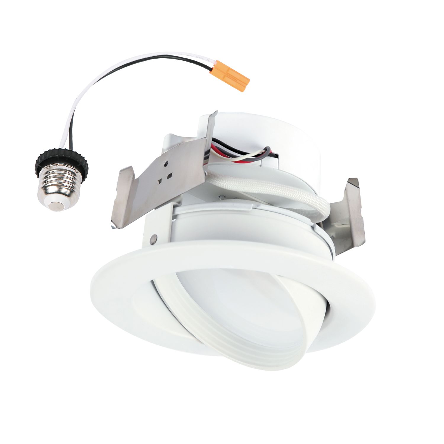 HAL RA4LS9FSD2W1EWH 4" LED GIMBAL TRIM 6CCT 27/30/35/40/50K/DIM-WARM 600/900 LUMEN SELECTABLE 5% PHASE CUT LE/TE DIMMING 120V 60HZ HALO MARKETPRO