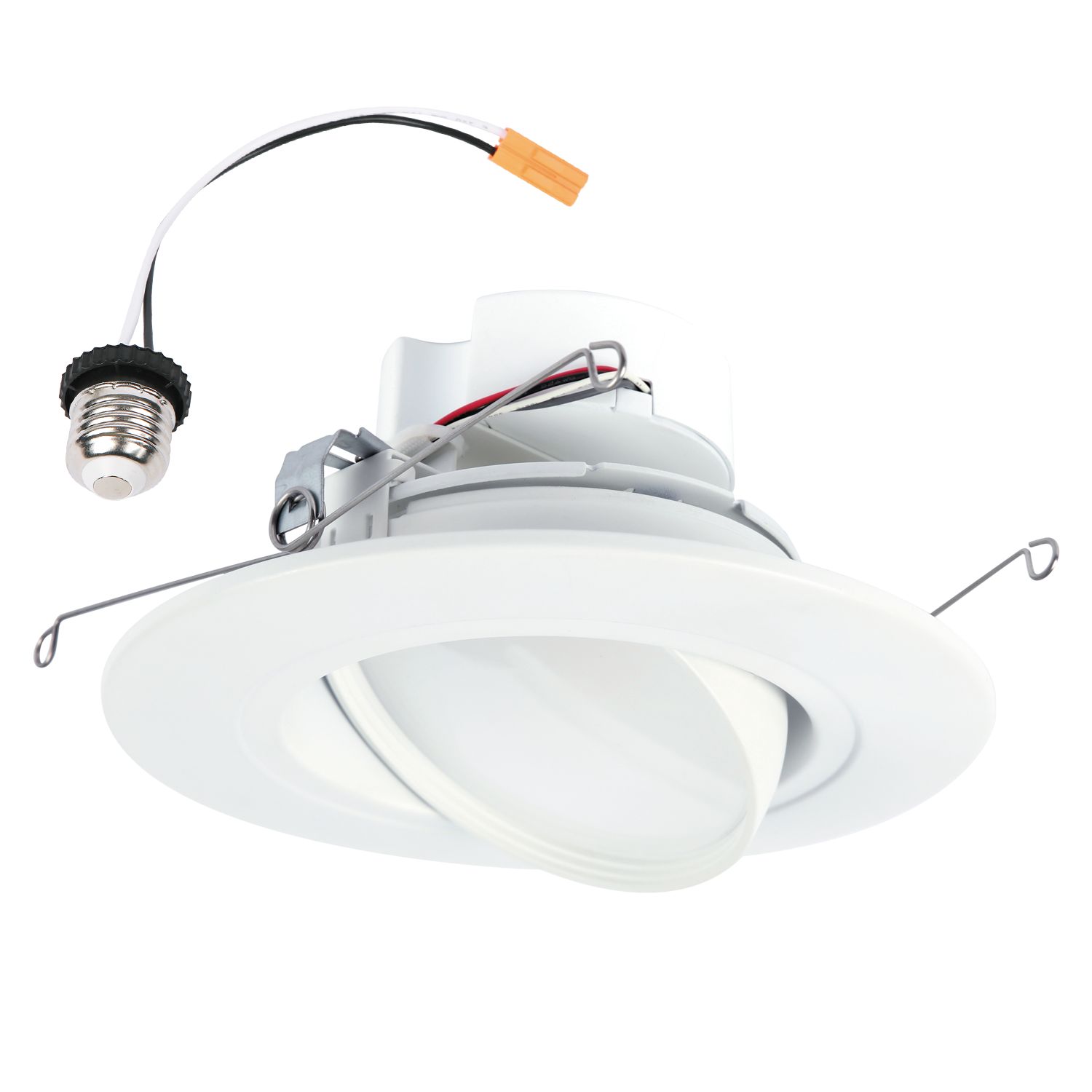 HAL RA56LS9FSD2W1EWH 5/6" ADJUSTABLE RECESSED LED RETROFIT MODULE 600/1000 SELECTABLE LUMENS 6CCT + D2W OPTION 120V PHASE CUT 5% DIMMING MATTE WHITE