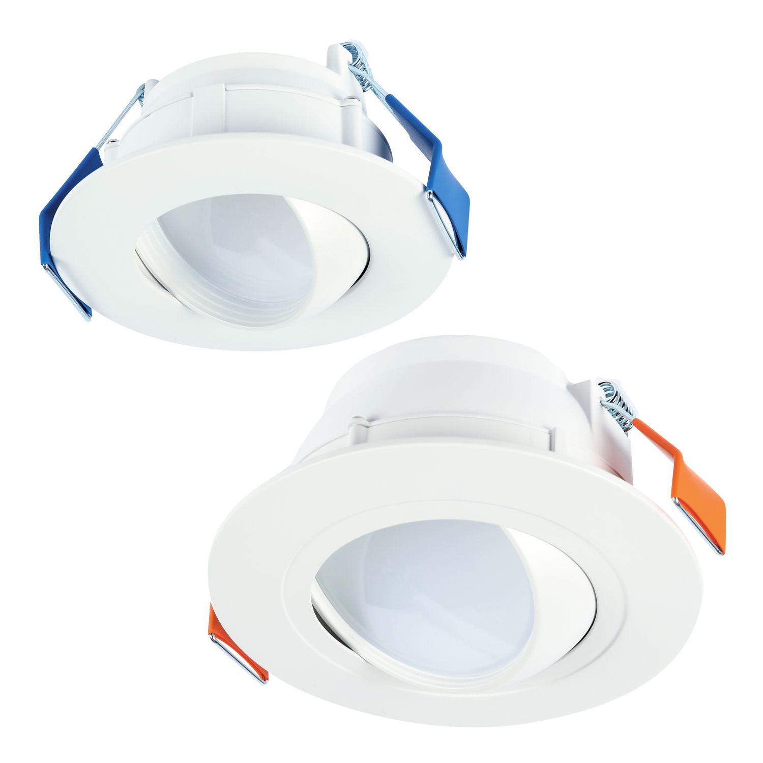 4-inch White Canless Adjustable Gimbal Color Select LED Recessed Downlight