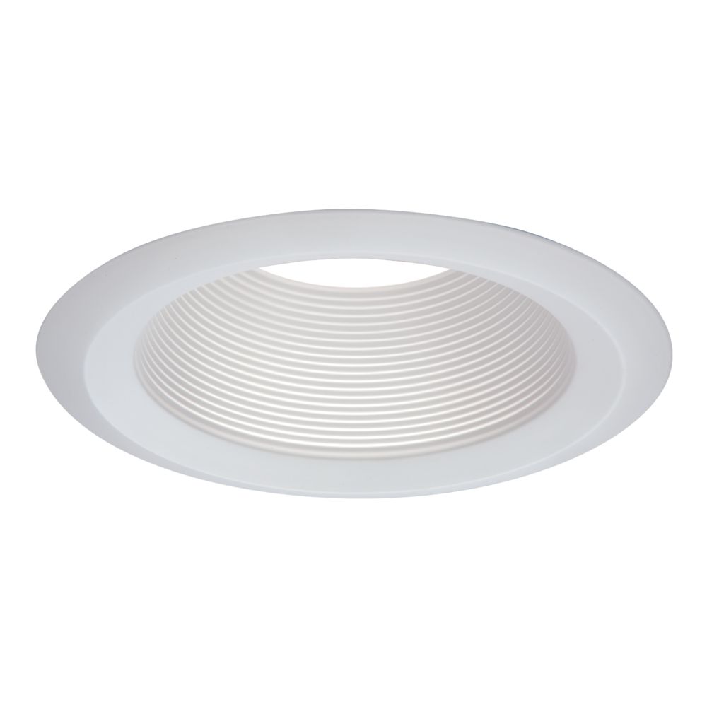 Product image for Halo 6102WB 6" White Tapered Metal Baffle, White Self-Flange Ring