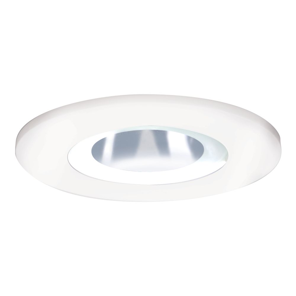 Product image for Halo 3008FG 3" Trim Shower Light White Plastic Trim with Frosted Glass Lens