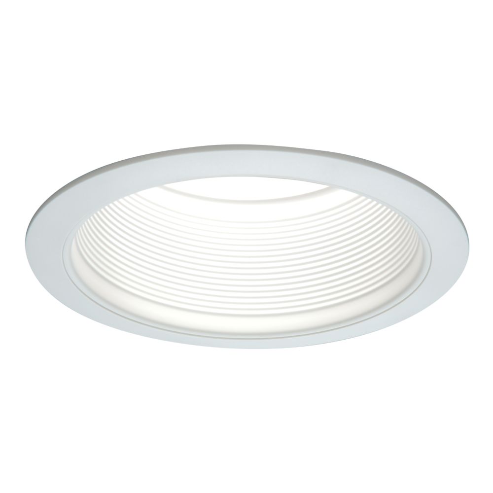 Product image for Halo 6100WB 6" White Tapered Metal Baffle, 2-White Rings Narrow & Wide