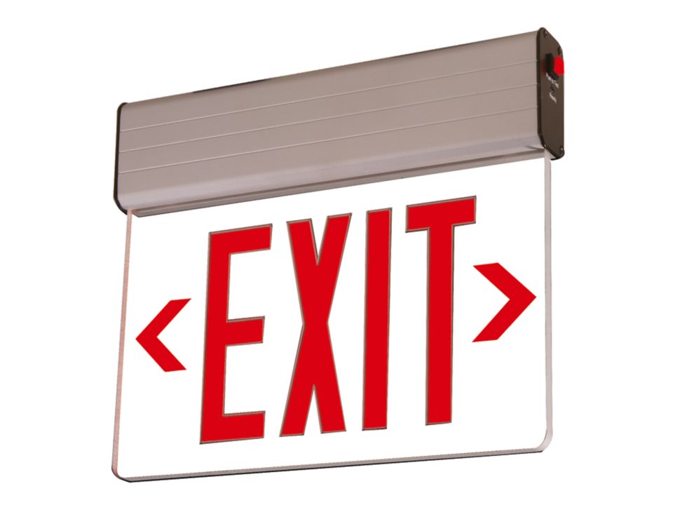 RED/WHITE Details about   All-pro Cooper Lighting Edge-lit Led Exit Sign APXEL71R 