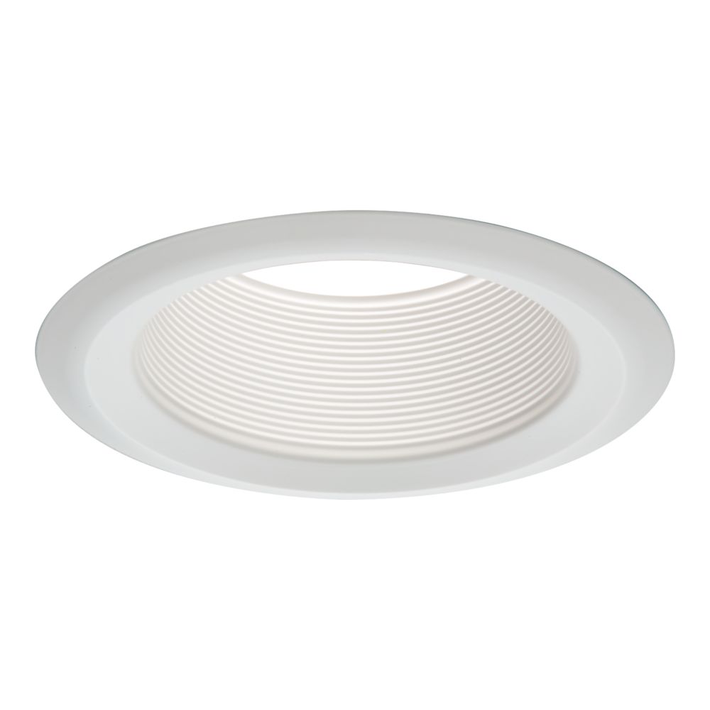 Product image for Halo 6103WB 6" White Straight-Side Metal Baffle, White Self-Flange Ring