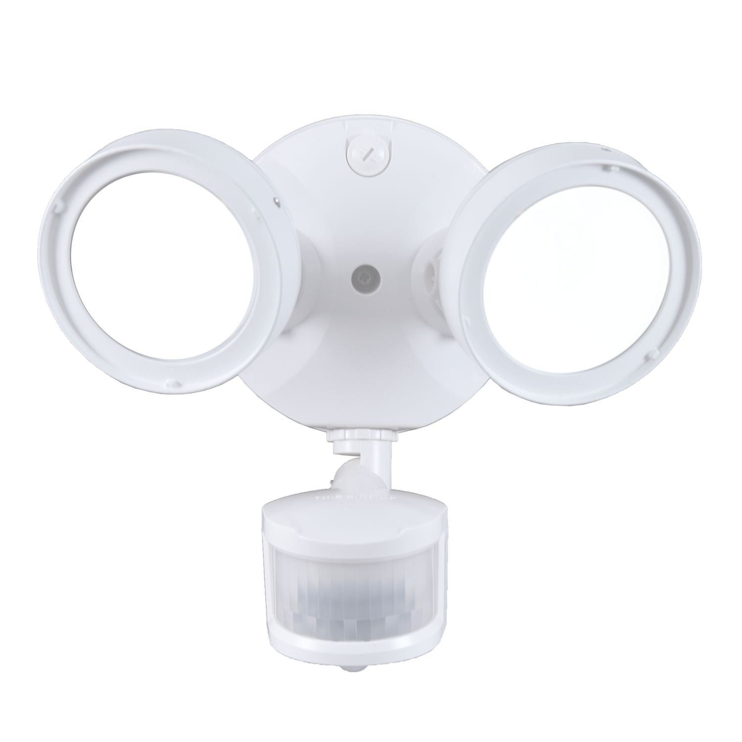 Halo 180-Degree White Motion Activated Outdoor Integrated LED Triple Head Flood